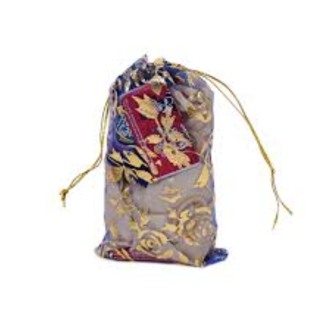 ORGANZA OULLSTRING POUCH DARK GOLD 12X20CM